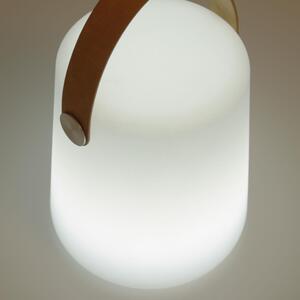 Bílá plastová stolní LED lampa Kave Home Dialma