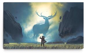 Malvis Obraz - majestátní jelen Velikost (šířka x výška): 75x50 cm