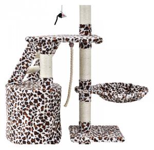 Goleto Škrabadlo pro kočky 118x50x40 cm | leopardí vzor