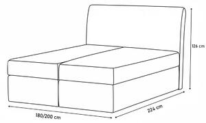 Čalouněná postel FLORENCE, 160x200, soft17