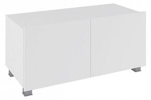 TV stolek CALABRINI 100, 100x37x43, bílá/bílý lesk