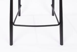 Petrolejová sametová barová židle ZUIVER BRIT 67,5 cm