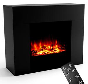 Moderní elektrický krb, volně stojící, s výkonem 1500 wattů a LED plameny