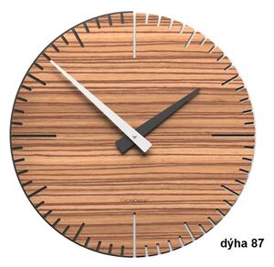 Designové hodiny 10-025 natur CalleaDesign Exacto 36cm (více variant dýhy) Dýha zebrano - 87