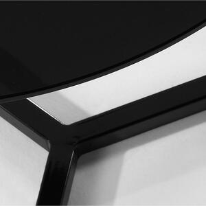 Černý skleněný kulatý odkládací stolek Kave Home Raeam 50 cm