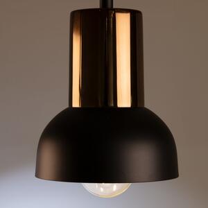 Černo měděné kovové závěsné světlo Kave Home Amina 15 cm