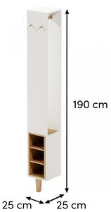 OnaDnes -20% ARBYD Bílý předsíňový panel Thia 190 cm