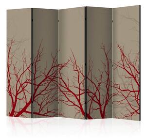 Paraván - Red-hot branches II [Room Dividers]