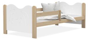 Dětská postel MICKEY P1 + matrace + rošt ZDARMA, 160x80, borovice/bílá