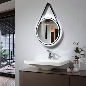 LED osvětlené koupelnové zrcadlo 2805 s vyhříváním zrcadla a nastavením teplého/studeného světla - kulaté Ø 60 cm