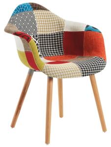 Pestrobarevná patchwork látková jídelní židle Kave Home Kevya