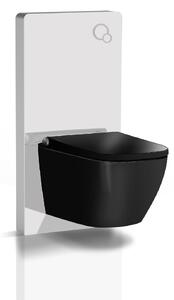 BERNSTEIN Basic 1104 sprchový klozet v lesklé černé barvě - se sprchou na zadeček a dámskou sprchou