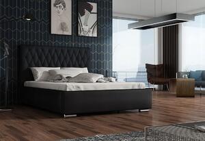 Čalouněná postel REBECA, Siena04 s knoflíkem/Dolaro08, 180x200