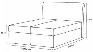 Čalouněná postel ELSA, Olaf4713, 140x200