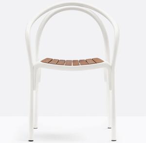 Pedrali Bílá kovová zahradní židle Soul