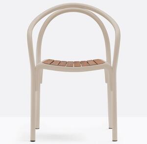 Pedrali Béžová kovová zahradní židle Soul