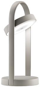 Stříbrná kovová bezdrátová stolní LED lampa Pedrali Giravolta 33 cm