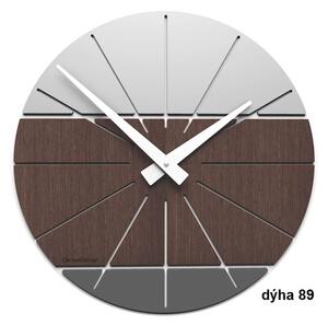 Designové hodiny 10-029 natur CalleaDesign Benja 35cm (více variant dýhy) Dýha wenge - 89
