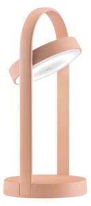 Světle růžová kovová bezdrátová stolní LED lampa Pedrali Giravolta 33 cm