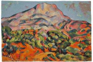 Gobelín - Montagne Sainte Victoire by Paul Cezanne