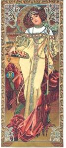 Gobelín tapiserie polotovar - Automne by Alfons Mucha