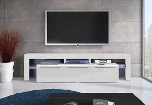 TV stolek RTV BACON 150 Plus, bílá/černá lesk