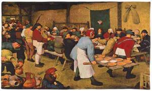 Gobelín - Le repas de noce by Bruegel