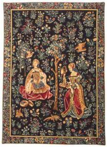 Vlámský gobelín tapiserie - Galanterie Broderie Médiéval