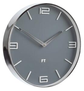 Designové nástěnné hodiny Future Time FT3010GY Flat grey 30cm