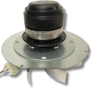 Sací ventilátor pro peletové kamna s motorem EcoFit 2RECA3, model FANDIS VFCA23, výška ventilátoru 25 mm, výkon 23/27 watt, průměr ventilátoru 150 mm