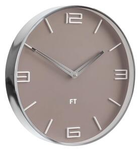Designové nástěnné hodiny Future Time FT3010BR Flat caffé latte 30cm