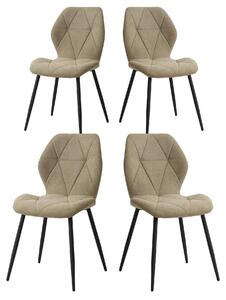 Sada čtyř jídelních židlí - Židle - Kuchyňská židle - Skandinávský minimalistický design - Zelená barva
