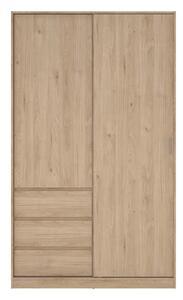 Šatní skříň v dekoru dubu s posuvnými dveřmi v přírodní barvě 119x200x60 cm Naia – Tvilum