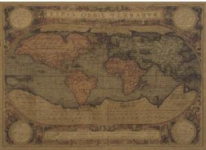 Vlámský gobelín tapiserie - Map du monde