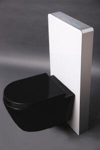 WC kompletní balíček 39: WC B-8030R černé matné s měkkým zavíráním sedátka a sanitární modul 805S bílý