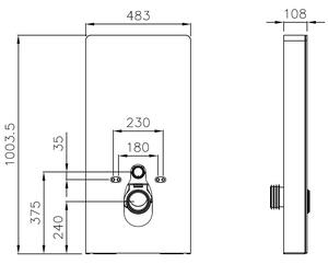 Kompletní WC balíček 37: BERNSTEIN PRO+ 1102 kompletní sprchový WC systém a sanitární modul 805S v bílé barvě