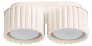 Stropní svítidlo Aura, 2x béžové hliníkové stínítko, (6 cm)