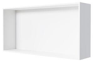 Bílá nástěnná nika z litého minerálu EG3013 - výška 30 cm - hloubka 13 cm - volitelně LED reflektor