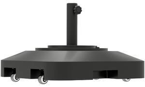 Stojan na slunečník Outsunny do 25 kg, plnitelný s kolečky, čtvercový držák slunečníku, stabilizátor pro slunečníky s průměrem Ø38/48 mm, vhodný na ba