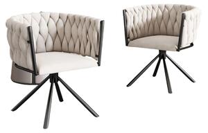 Jídelní židle - Sada 2 kusů - Otočná židle - Židle - Pohodlná židle - Ergonomický design - Otočná o 360°