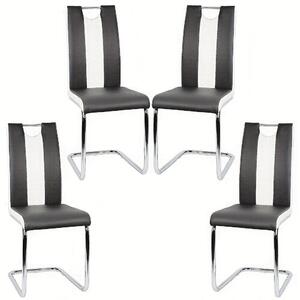 Kuchyňská židle - jídelní židle - židle k jídelnímu stolu - židle - křeslo - sada 4 kusů - ergonomický design bez opěrek