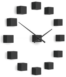 Designové nástěnné nalepovací hodiny Future Time FT3000BK Cubic black