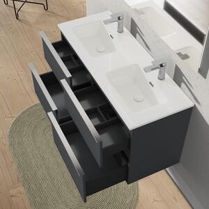 Toaletní stolek LAVOA 120 cm s dvojitým umyvadlem - možnost volby barvy