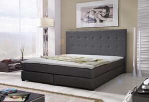 Čalouněná postel LOUIS + matrace + rošt, 140x200 cm, sawana 05
