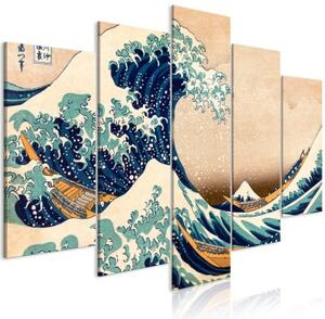 Obraz - The Great Wave off Kanagawa (5 Parts) Wide