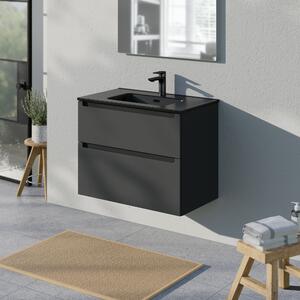 Koupelnová skříňka s černým umyvadlem VIREO 80 cm - možnost volby barvy