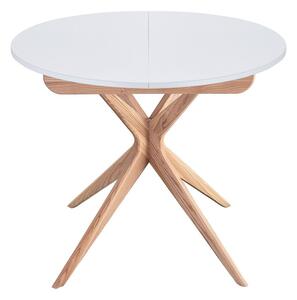 Kulatý rozkládací jídelní stůl s přídavnou deskou ø 90 cm Jubi – Ragaba
