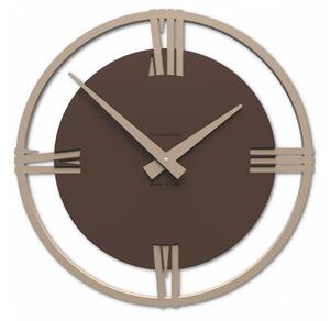 Designové hodiny 10-216 CalleaDesign Sirio 60cm (více variant dýhy) Barva čokoládová-69 - RAL8017
