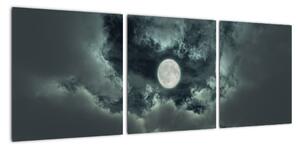 Obraz měsíce a mraků (90x30cm)