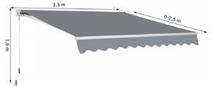 Goleto Kloubová markýza 3,5 x 2,5 m | šedá